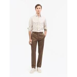NEW TIGER OF SWEDEN tenuta c cotton mid rise straight chinos in brown